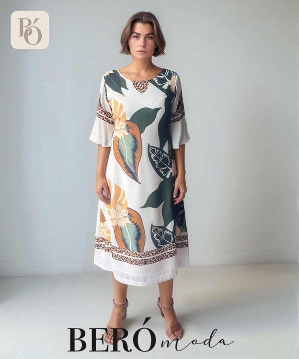 Vestido midi tropical