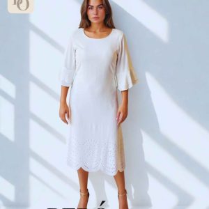Vestido corte laser Blanco