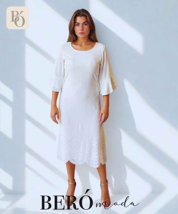 Vestido corte laser Blanco