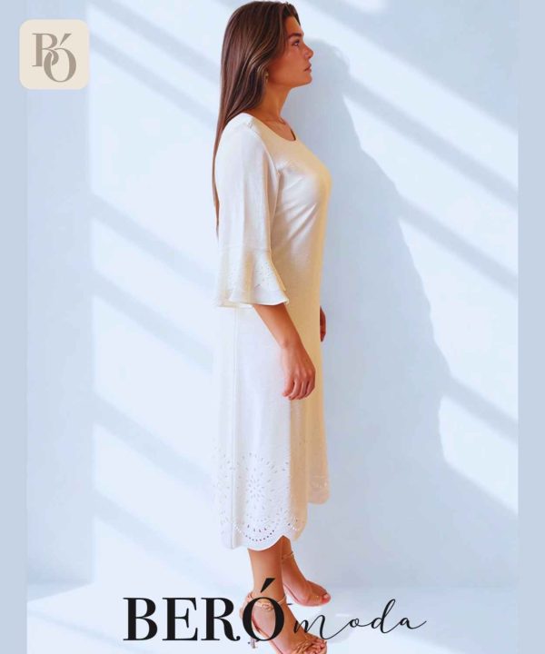 Vestido corte laser Blanco - Image 2