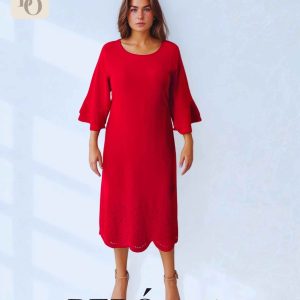 Vestido corte laser Rojo