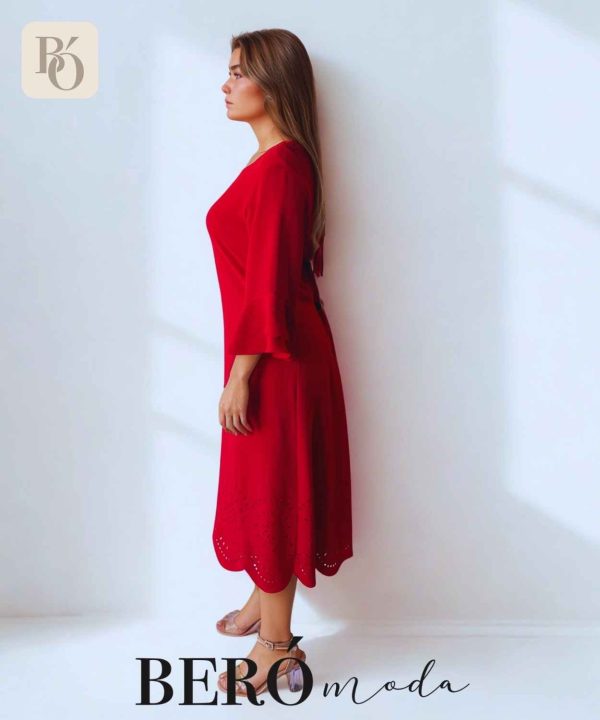 Vestido corte laser Rojo - Image 2