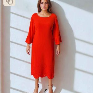 Vestido corte laser Naranja