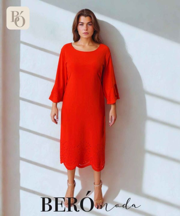 Vestido corte laser Naranja