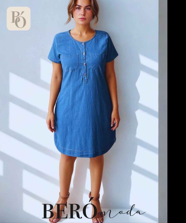 Vestido corto denim Azul serena - Image 2
