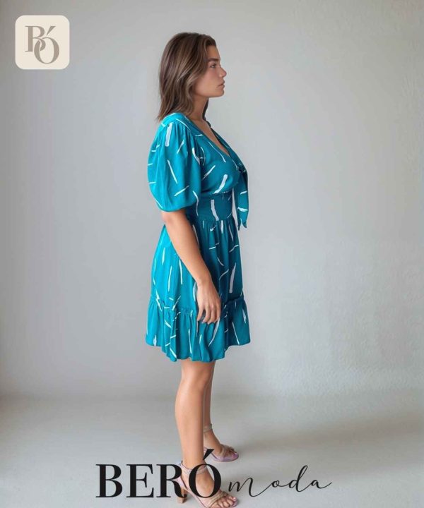 Vestido corto estampado Agua - Image 2