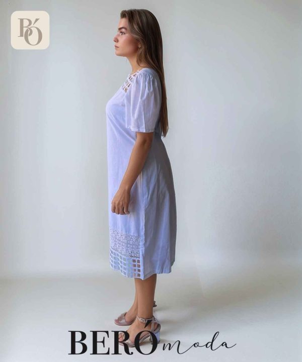 Vestido lino torchon Blanco - Image 2