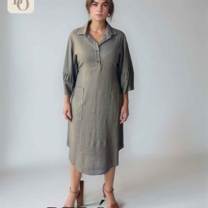 Vestido camisero Verde Oliva