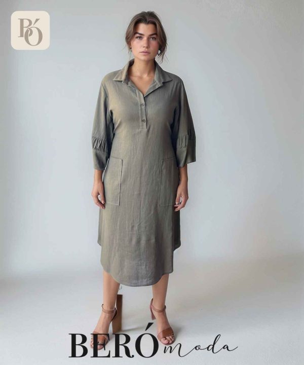 Vestido camisero Verde Oliva