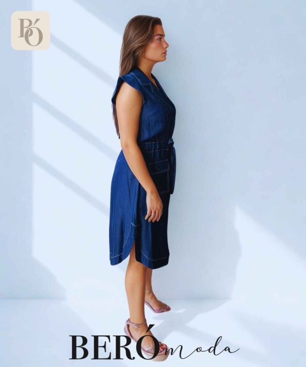 Vestido corto camisero denim - Image 3