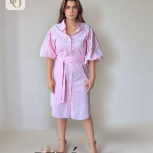 Vestido Ojalillo Rosado