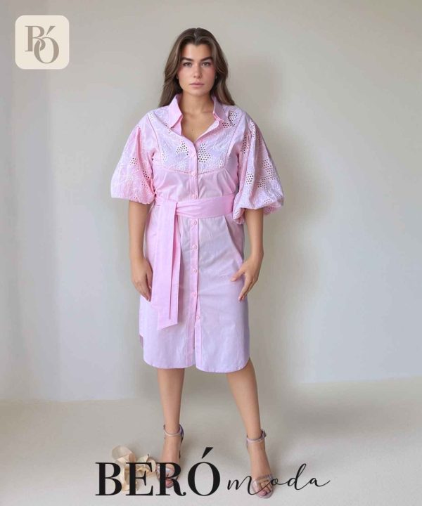 Vestido Ojalillo Rosado
