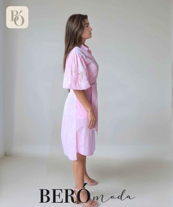 Vestido Ojalillo Rosado - Image 2