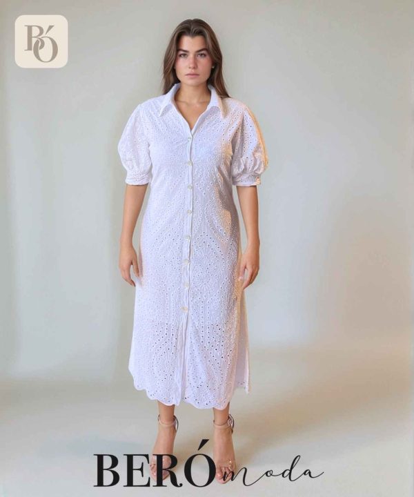 Vestido Hoja Rota Blanco