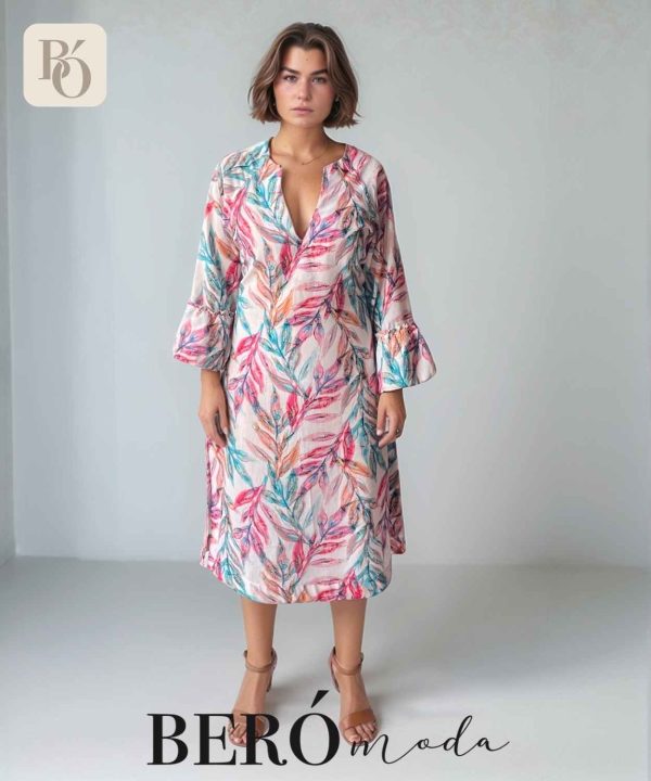 Vestido mangas estampado - Image 2