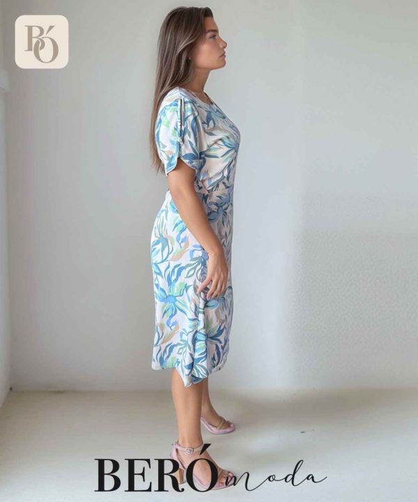 Vestido corto silueta envolvente estampado - Image 3