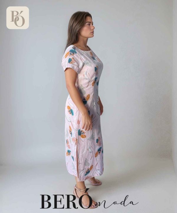 Vestido midi Rosa con estampado Floral - Image 2