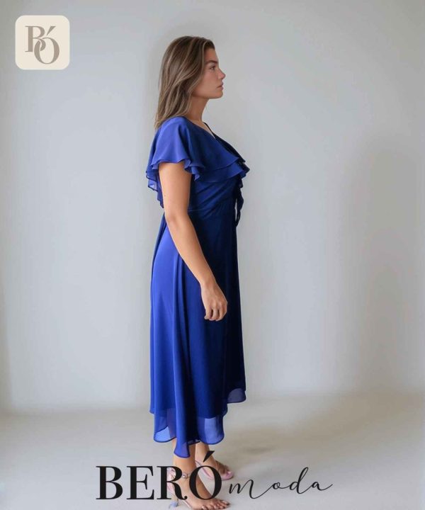 Vestido Chifon Golas Azul Rey - Image 2